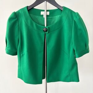 LOFT Kelly Green Cropped Blouse